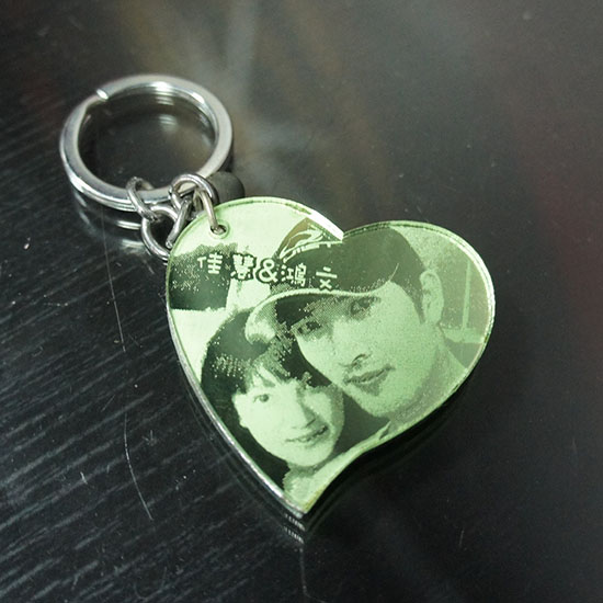 心型KEY鏡面綠色 (雙面)